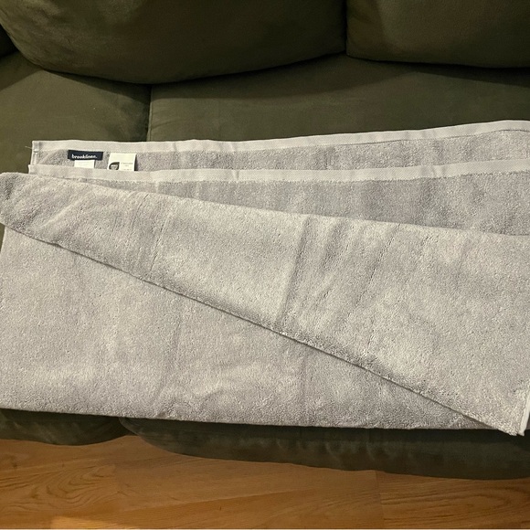 1 DAY SALE 2 Brook-linen Grey Super- Plush Towels Orig.$66 each - Picture 8 of 9